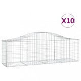 Cumpara ieftin Cosuri gabion arcuite 10 buc, 200x50x60/80 cm, fier galvanizat