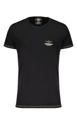 AERONAUTICA MILITARE, Tricou barbati cu aplicatie logo, negru - L