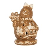 Cumpara ieftin Figurina Om Zapada ceramica alba maro 9x7x13 cm