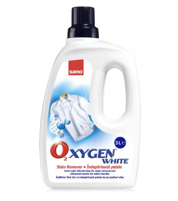 Solutie pentru indepartarea petelor Sano Oxygen White, 3l foto