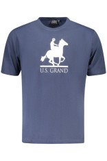 U.S. Grand POLO Tricou barbati cu imprimeu, cu decoteu la baza gatului, bleumarin, XL foto