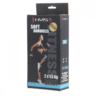 Gantere aerobic HMS CM07 2x1.5kg Verde FitLine Training foto