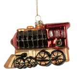 Cumpara ieftin Set 6 ornamente brad Craciun Trenulet sticla multicolora 10x5x6 cm