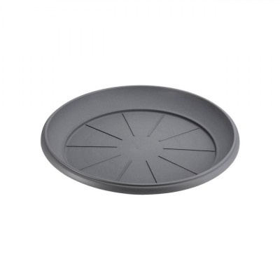 Farfurie Ghiveci Flori, Antracit, Diametru 20 cm, &amp;Icirc;nălțime 2.8 cm, Plastic foto