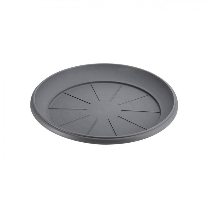 Farfurie Ghiveci Flori, Antracit, Diametru 20 cm, &Icirc;nălțime 2.8 cm, Plastic