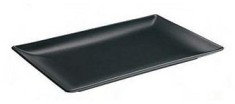 Set 6x Platou stoneware negru, 30x20 cm