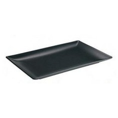 Set 6x Platou stoneware negru, 30x20 cm