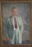 OLASZY SANDOR-PICTOR MAGHIAR-DOMN IN COSTUM GRI-1935-ULEI PE PANZA -130x90 CM
