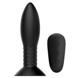 Mr Play-Plug Anal cu Bile Rotative Negre si Telecomandă-Silicon