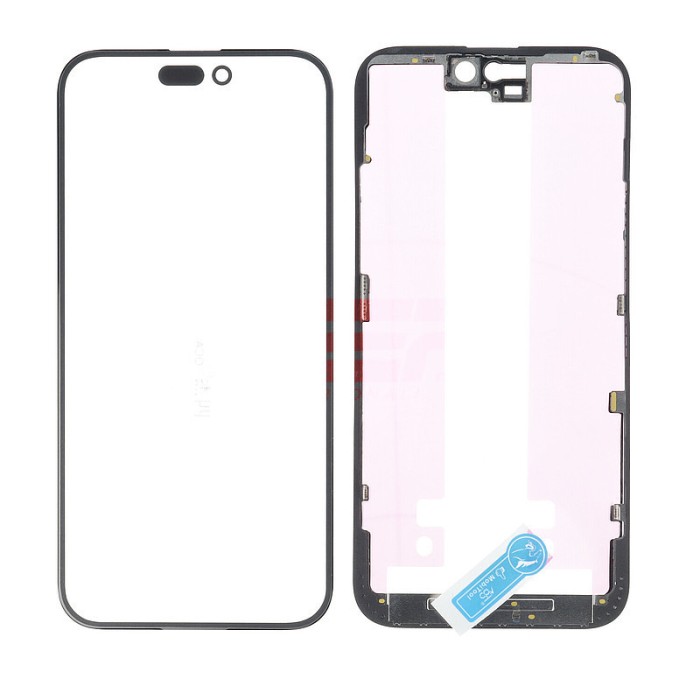 Geam cu Rama + OCA iPhone 15 Plus BLACK