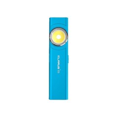 Lanterna EDC Klarus E5, 600 lm, baza magnetica, clips, incarcare USB-C, EDC, dublu LED pentru apropiere si distanta, cyan