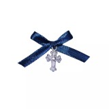 Cumpara ieftin Marturii pentru Botez, Cruciulite cu Fundita, Bleumarin - 20buc la Punguta - MCB04