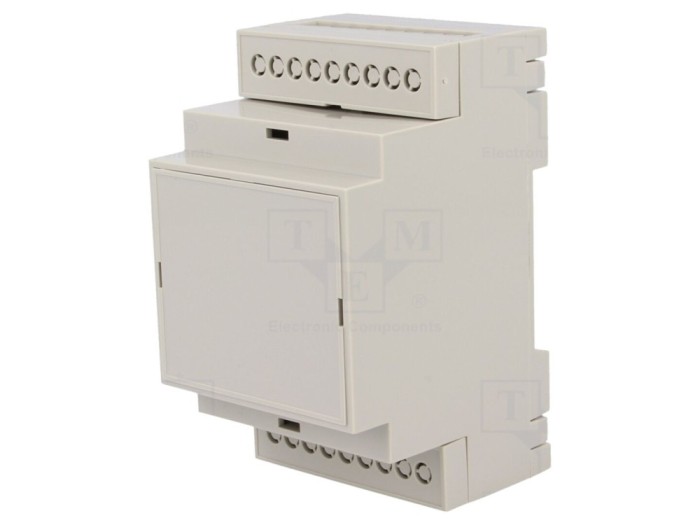 Carcasă DIN ABS gri, 3 module