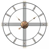 Ceas de perete, negru, &Oslash;60 cm, fier