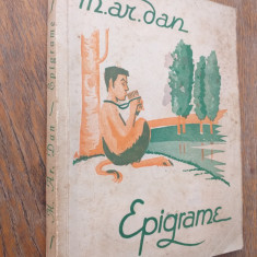M.AR.DAN (dedicatie/semnatura) EPIGRAME, 1935