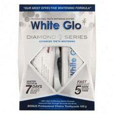 Kit pentru albire dentara Diamond Series, gel de albire 50ml + pasta de dinti 100ml, White Glo