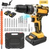 Bormasina Multifunctionala 24V, 12000mAh, Li-Ion, 1000W, 10mm, 18 Trepte, Impact, LED, Galbena