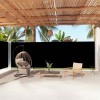 VidaXL Copertină laterală retractabilă, negru, 200x1000 cm 318042
