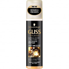 Balsam Spray GLISS Ultimate Repair, 200 ml, Par Uscat, Balsam pentru Femei, Balsam Reparator pentru Par, Balsam pentru Par Degradat, Balsam Reparator