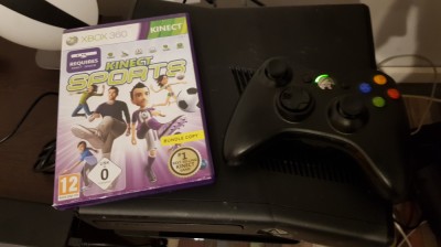 XBOX360 XBOX 360 HDMI model slim + KINECT SENSOR + 1 joc original KINECT SPORTS foto