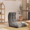 Scaun de podea pliabil, gri deschis, material textil