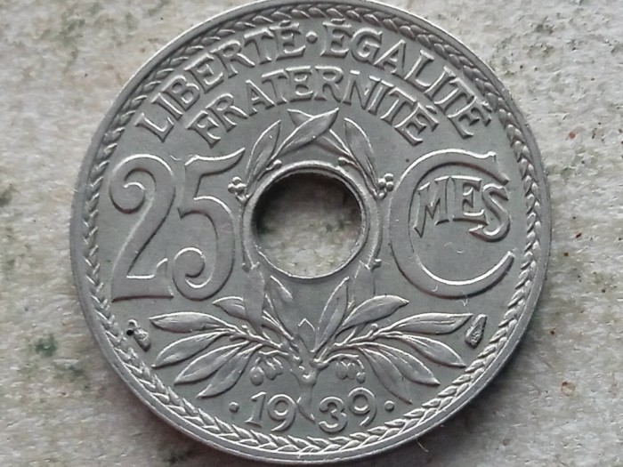 FRANTA-25 CENTIMES 1939