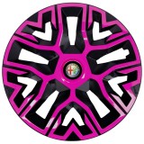 Set 4 Capace Roti 14 inchi, Best Roz-Negru, Compatibile Cu Alfa Romeo, Autohelix MSA