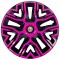 Set 4 Capace Roti 14 inchi (R14), Best Roz-Negru, Compatibile Cu Alfa Romeo