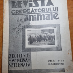 revista crescatorului de animale iulie-august 1936