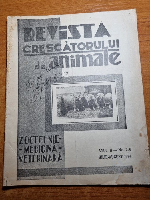 revista crescatorului de animale iulie-august 1936