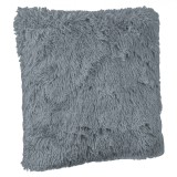 Perna Decorativă, Model Shaggy, Gri, 50x50cm, Imitatie Blană, Față Dublă, Oem