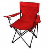 Scaun pliabil gradina, camping, pescuit, rosu, max 120 kg, 50x50x80 cm, Gardenline