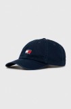 Tommy Jeans șapcă de baseball din bumbac culoarea albastru marin, cu imprimeu