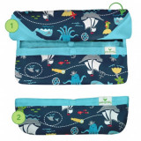 Bavetica multifunctionala cu maneci lungi Green Sprouts Aqua Cars 2T-4T