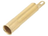 Soclu banană 4mm aurit 25A neizolat