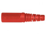 Soclu banană roșu 4mm 32A 33VAC 70VDC pe cablu