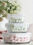 Cumpara ieftin Set 3 cutii de depozitare alimente LV-FRESCOS6, Transparent Gri