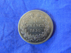 Moneda argint 5 Francs 1839 (cr8) foto