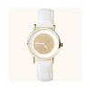 Ceas Dama Yves Rocher Alb-Auriu Elegant, Curea Reglabila 23cm, Cadran 3.5cm, Nou