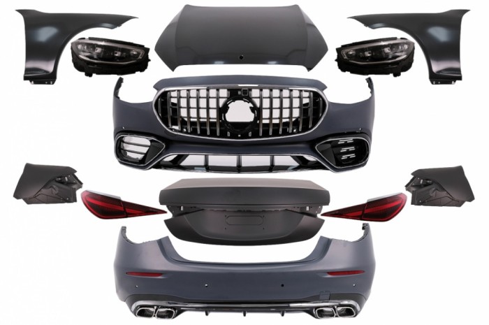 Kit Exterior Complet Mercedes S-Class W221 (2005-2013) Conversie Completa la W223 S63 Design Performance AutoTuning