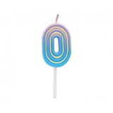 Lumanare tort cifra 0, Neon 44 x 28 x 12 mm