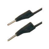 Cablu pentru masurat cu conectori de 2mm 1m negru, Oem