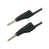 Cablu pentru masurat cu conectori de 2mm 1m negru, Generic