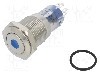 Intrerupator anti-vandalism, ON-(ON), &Oslash;16.2mm, BULGIN, MP0045/1D1BL012S