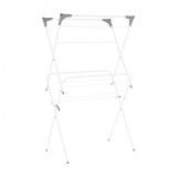 Cumpara ieftin Uscator rufe metal alb gri Nodar 60x37x105 cm