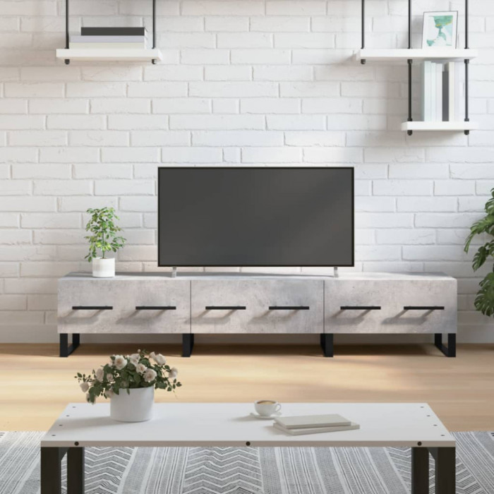 vidaXL Comodă TV, gri beton, 150x36x30 cm, lemn prelucrat 829176