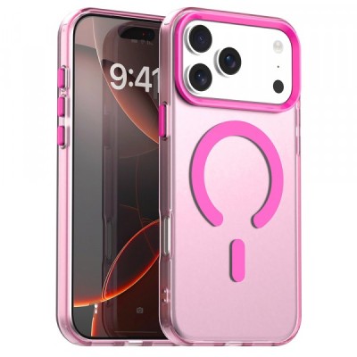 Husa MagSafe pentru Apple iPhone 17 Pro, Techsuit, CandyCase, Roz foto