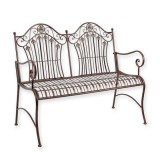Banca gradina din fier forjat antik brown DZ-204
