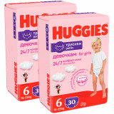 Cumpara ieftin Scutece chilotel Huggies Pants Jumbo, Nr 6, Girl, 15-25 kg, 60 buc