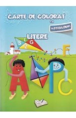 Carte de colorat cu abtibilduri. Litere